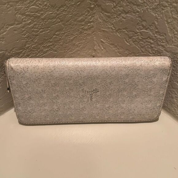 Goyard Matignon Zip Around Long Wallet White Leather Pattern Luxury Artsy Summer - Picture 2 of 16